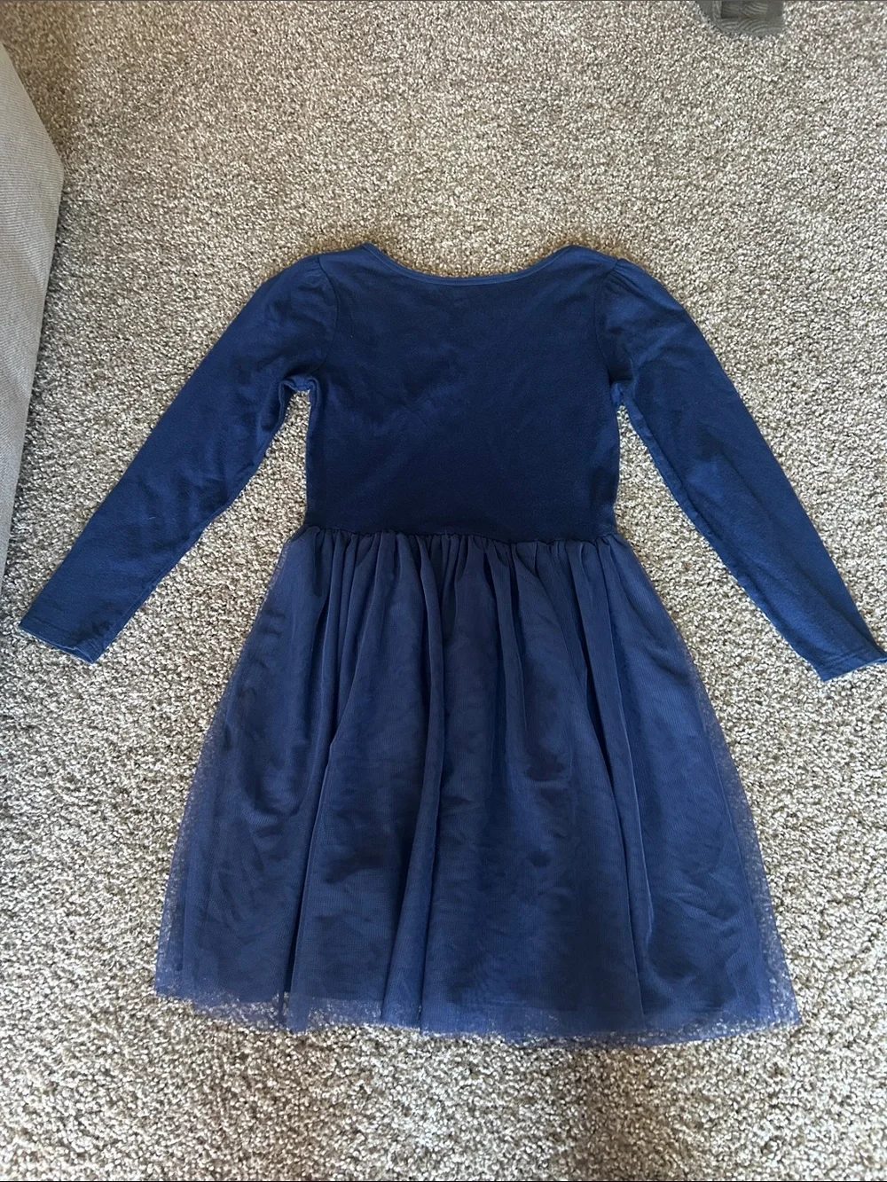 Carter's Navy Long-Sleeve Tulle Party Dress